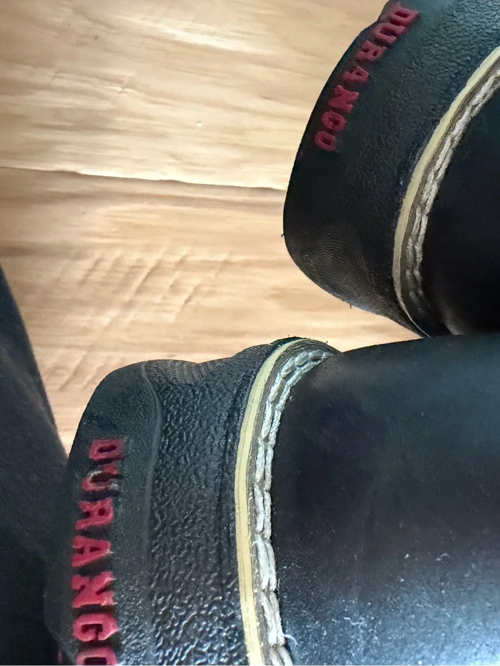Kids 6.5 Black Western Stitch-Detail Boots Durango